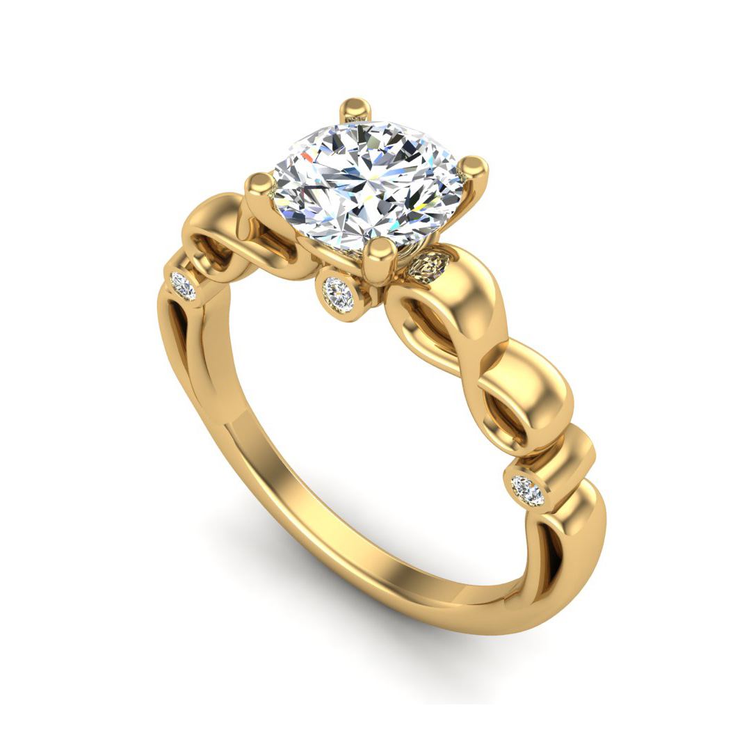 Ellieana Infinity Solitaire Engagement Ring